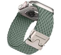 PIOWNN Braided Straps Compatible with Apple Watch Ultra Strap 49mm 46mm 45mm 44mm 42mm - Stretchy Fabric Nylon Band with Parachute Buckle - for iWatch Series 10 9 8 7 SE 6 5 4 3 2 1, Pine Green