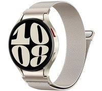 PIOWNN Magnetic Strap Compatible with Samsung Galaxy Watch 7 6 5 4 Strap 40mm 44mm, One-Click Connector Metal Mesh Loop Band for Watch 6 Classic 47mm 43mm/Watch 4 Classic/Watch 5 Pro/FE, Startlight