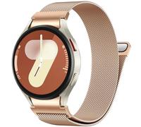 PIOWNN Magnetic Strap for Samsung Galaxy Watch 7 6 5 4, One-Click Connector Metal Mesh Loop Band, 40mm 44mm, Rose Gold