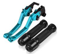 PIOYERG Compatible for Honda CBR600RR 2007-2018 Motorcycle Short Brake Clutch Levers Handle Grips Handlebar Ends Accessories CNC with CBR600 RR(Blue 1)