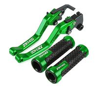 PIOYERG Compatible for Kawasaki ZXR400 ZXR 400 All Years Motorcycle Handlebar Adjustable Brake Clutch Levers Grips Handle(Green)