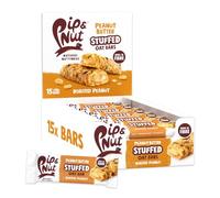 Pip & Nut Peanut Butter Stuffed Oat Bars, Original, 15 x 48g | Source Of Protein, High In Fibre, No Palm Oil, Hi-Oleic Peanuts, Vegan