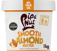 Pip & Nut - Smooth Almond Butter (1kg) | Natural Nut Butter, No Palm Oil, No Added Sugar, Hi-Oleic Almonds, High in Unsaturated Fats, Gluten Free, Vegan, Dairy Free