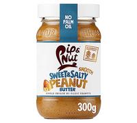 Pip & Nut - Sweet & Salty Smooth Peanut Butter (6 x 300g) | Natural Nut Butter, No Palm Oil, No Added Sugar, Hi-Oleic Peanuts, High in Unsaturated Fats, Gluten Free, Vegan, Dairy Free