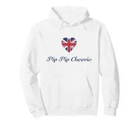 Pip Pip Cheerio Shirt Fun British Words Union Jack Flag Fun Pullover Hoodie