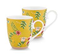 PiP Studio La Majorelle Large Cups 350 ml Yellow Set of 2
