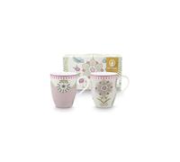 Pip Studio Lily&Lotus Mug with Handle 350 ml Set of 2