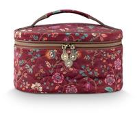 Pip Studio Makeup Bag Cleo Beauty Case Flora Bangelore Dark Pink Berry