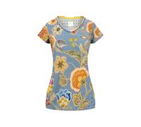 PIP STUDIO Matata floral V-neck T-shirt - Blue XS-S-M-L