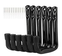 pipabiba Garage Storage Heavy Duty J Hooks, 6 Pack Wall Mount Steel Utility Hanger (12cm x 10cm)