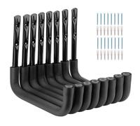 PiPaFox 8 Pack Ladder Hooks 25cm Garage Storage Utility Hook Heavy Duty Wall Mounted Storage Organizer Hanging Folding Chair Bike Ski Tool