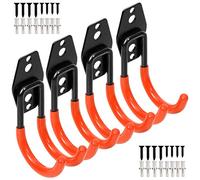 PiPaFox Garage Heavy Duty Steel Hooks, Wall Mount Storage Utility Hanger, Organizer Tool Holder with Anti-Slip Coating