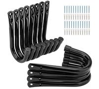 PiPaFox Garage Storage Hooks 9cm Heavy Duty Wall Mounted Garage Utility Hooks 12 Pack Hangers Great for Tools Bikes Ladders Chairs