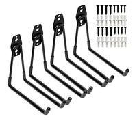 PiPaFox Garage Storage Utility Double Hooks, Heavy Duty Wall Mount Organizer Tool Hanger with Anti-Slip Coating