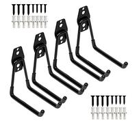PiPaFox Garage Storage Utility Double Hooks, Heavy Duty Wall Mount Organizer Tool Hanger with Anti-Slip Coating