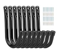 PiPaFox Heavy Duty Garage Storage Hooks, J Utility Garage Wall Hooks for Hanging, 8 Pack Wall Mounted Hanging Hooks