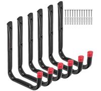 PiPaFox Heavy Duty Garage Storage Utility Hooks,Universal Wall Mount U Rack Organizer System,All-Purpose Hanging Hangers for Bike,Chair,Ladders,Hose,Tools,Shed