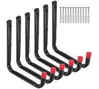 PiPaFox Heavy Duty Garage Storage Utility Hooks,Universal Wall Mount U Rack Organizer System,All-Purpose Hanging Hangers for Bike,Chair,Ladders,Hose,Tools,Shed