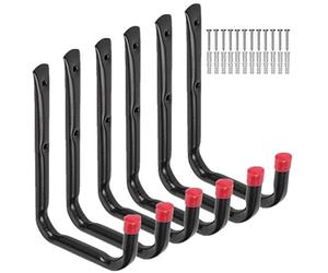 PiPaFox Heavy Duty Garage Storage Utility Hooks,Universal Wall Mount U Rack Organizer System,All-Purpose Hanging Hangers for Bike,Chair,Ladders,Hose,Tools,Shed
