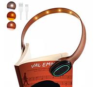 PIPAPI Rechargeable Magnetic Clip Reading Light, Book Light for Reading in Bed, 3 Color Modes, 5 Brightness Levels, Long Lasting, Eye Care, Perfect for Book Readers (Brown)