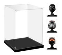 PIPART Display Case for Lego Helmet, 7x7x9inches (18x18x23cm), Suitable for Lego Helmet 75408 75415 75429 76285 75349 75328 75304 75350 75351 75327 76187 76182 76199 etc.