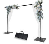 Pipe and Drape Stand Heavy Duty, 10FT x 10FT Backdrop Stand Heavy Duty, Adjustable Pipe and Drape Stand with Carrying Bag, Square Backdrop Stand for Party, Wedding Party Booth, Telescopic uprights