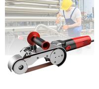 Pipe Belt Sander, 1100W Stainless Steel Polisher with 6 Variable Settings, Professional Grinding Machine with 5 Sanding Belts for Burnishing and Rust Removal