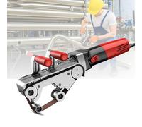 Pipe Belt Sander, 1100W Stainless Steel Polisher with 6 Variable Settings, Professional Grinding Machine with 5 Sanding Belts for Burnishing and Rust Removal