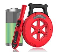 Pipe Blockage Detector Pipeline Detector for PVC Metal Water Pipe Locator Pipeline Underground Diagnostic,Blocking Clogging Scanner for PVC/Plastic/Metal (red-30m)