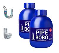 Pipe Bobo Drain Cleaner, Pipecleaner, Powerful Pipe Dredge Agent, Rapid-Foam Drain Unblocker Powder - Fast Acting Pipe Cleaner for Sinks, Showers, Toilets & Floor Drains, Safe for All Pipes (900g)