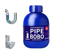 Pipe Bobo Drain Cleaner, Pipecleaner, Powerful Pipe Dredge Agent, Rapid-Foam Drain Unblocker Powder - Fast Acting Pipe Cleaner for Sinks, Showers, Toilets & Floor Drains, Safe for All Pipes (300g)