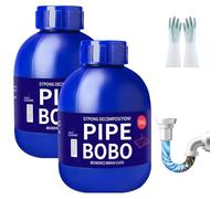Pipe Bobo Drain Unblocker, Pipe Bobo Drain Cleaner, 300g Powerful Sink and Drain Cleaner, Pipes Dredging Agent, Fast Acting Clear Blockages & Slow-Draining Water, Safe for All Pipes (2PCS)
