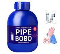 Pipe Bobo Drain Unblocker, Powerful Sink Drain Cleaner, Strong Pipes Dredge Agent, Unclogging Pipe Cleaner, Professional Unblocker for Outdoor, Kitchen, Bathroom, Shower, Toilet(1PC)