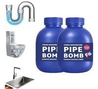 Pipe Bobo Outdoor Drain Unblocker - Fast Acting Power Gel for Blocked Sinks, Showers & Drains, Safe on Pipes, Professional Strength Clog Remover, 300g (2PCS)