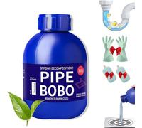 Pipe Bobo, Pipe Bobo Drain Cleaner, Strong Pipes Drain Cleaner for Kitchen Sinks, Professional Unblocker Dredging Agent for Outdoor, Shower Drains, Bathroom, Tubs, Toilet (1pc)