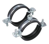 Pipe Clamp, 2Pc Support Hanger 20-160mm M8 M10 Metal Water Pipe Clamping