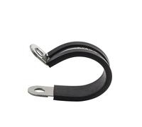 Pipe Clamp, 304 Stainless Steel Rubber Lined Saddle Clip P Clips Set Multiple(36mm)
