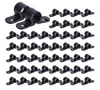 Pipe Clamp, 50PCS Pex Clamps, Plastic Pipe Clamps 1/2 Inch, Easy to Install Suspension Bracket with Screws for Pex, Copper, CPVC