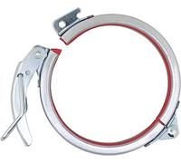 Pipe Clamp Barrel Clamp Ring SS/Galvanized 80-400mm Dia Adjustable Pipe Clamp Hose Clamp Quick Release Round Duct Clamp Quick (Color : Galvanized, Size : 150mm)