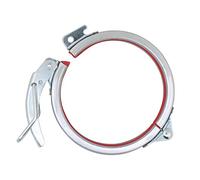 Pipe Clamp Barrel Clamp Ring SS/Galvanized 80-400mm Dia Adjustable Pipe Clamp Hose Clamp Quick Release Round Duct Clamp Quick (Color : Galvanized, Size : 100mm)