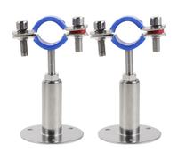 Pipe Clamp Bracket Adjustable Stainless Steel 2pcs for Wall