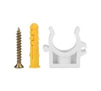 Pipe CLAMP Durable Fixing Support Water Cable Gas Pipe Ground Wall 20PCS 16/20/25/32MM (16mm+Screws 20pcs)