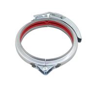 Pipe clamp Hose clamp Quick Release Round Duct clamp Quick Pipe clamp Barrel clamp Ring SS/Galvanized 80-400mm Dia Adjustable(Galvanized,159mm)