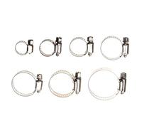 Pipe Clamp, Rings, 10pcs 8mm-44mm 304 Stainless Steel Mini Fuel Line Clip for Air Hose Water Silicone(25 38mm)