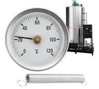 Pipe Clamp Temperature - Adjustable Stainless Steel Temperature Sensor, Industrial Pipe Gauge | Heat Monitoring Device For Indoor Outdoor Boilers Steam Hot Oil Heat Exchangers