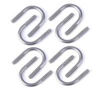 Pipe Clamps 8Pcs U-Bolt Clamp Kit, M6 M8 Thread U-Bolts for Round Pipe, Boat Ski Tube Rack Mounting Hardware, Zinc Plated(M8*42)