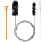 Pipe Cleaner Brush 80 inch Shower & Sink Drain Cleaning Tool - 3Pcs Plughole Unblocker for Bathroom & Kitchen Sinks