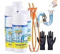 Pipe Cleaner Extremely Strong Drain Cleaner, Drain Cleaner Foam Extra Strong, Highly Effective Pipe Cleaner with Active Foam, for Kitchen and Bathroom, Removes Blockages (5PCS)