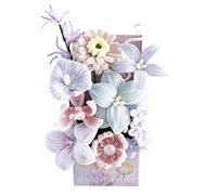 Pipe Cleaner Flower Kit - DIY Bendable Twisting Stick Chenille Stems | Craft Supplies with Flower Stems Stamens Floral Tape Ribbon | Bouquet Mother's Day School Project Art Wedding Handmade Gift