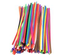 Pipe Cleaners - 100 Coloured Pipe Cleaners 30cm Fuzzy Rainbow Chenille Stems for Kids Pipe Cleaners for Crafts, Classroom Decorations, Modelling & DIY Projects